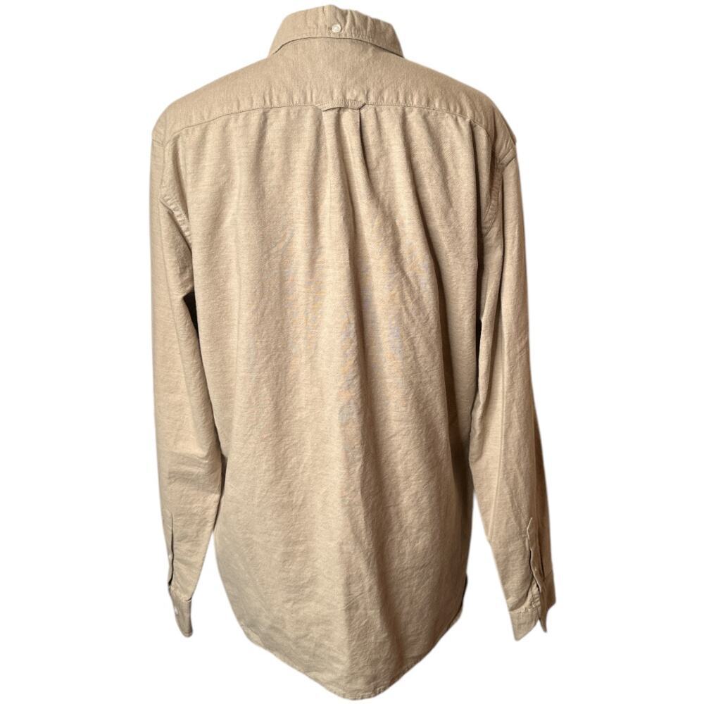 H&M L.O.G.G Tan Cotton Button Up Shirt Men's Size M - Picture 3 of 6